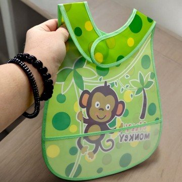 Фото1.Слинявчик на липучці, мавпа зелена