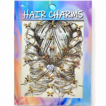 Фото1.Наліпки-стрази для волосся (мікс видів)