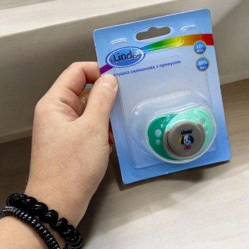 Фото1.Пустушка силіконова, від 1 року, баранчик