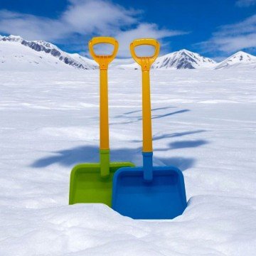 Фото1.Лопатка А ТехноК, велика, (синя з жовтою ручкою) 68 см