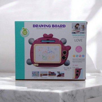 Фото1.Стіл-дошка для малювання, магнітна, з печатками (червоний)