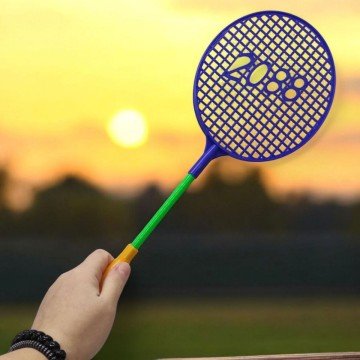 Фото1.Набір для бадмінтону, пластиковий (2 ракетки, воланчик), міні, 45 см (червоний)