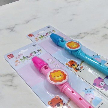 Фото1.Дудка дитяча, пластикова, 30 см (рожева)