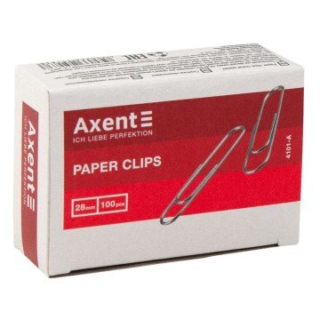 Фото1.Скріпки нікельовані, 28 мм, 100 шт.