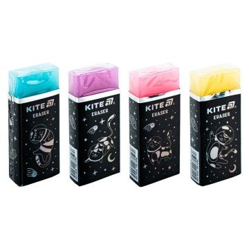 Фото1.Гумка кольорова з глітером Universe, асорті