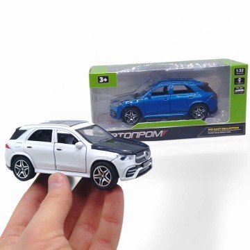 Фото1.Машинка металева, двері, інерція Mercedes Автопром (синій)