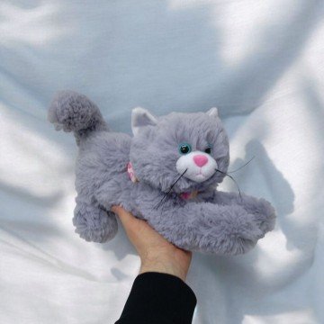 Фото1.М'яка іграшка Кіт Кис музичний, 28 см (сірий)