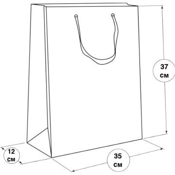 Фото1.Пакет подарунковий, 35х12х37 см