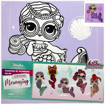 Фото1.Картина за номерами з фарбами металік 