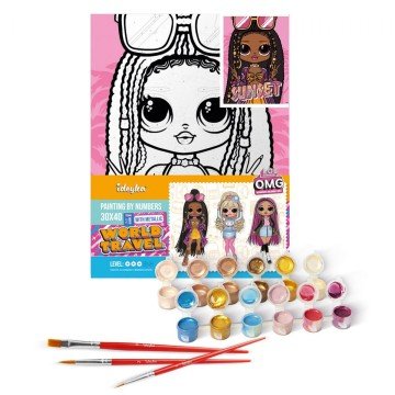 Фото1.Картина за номерами з фарбами металік 