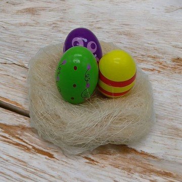 Фото1.Сіно декоративне кольорове до Великодня 15 г, мікс, 1 штука