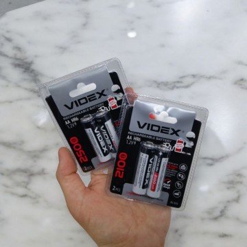 Фото1.Акумулятори VIDEX АА 2100 перезаряджаються, акумуляторні батарейки (9146)