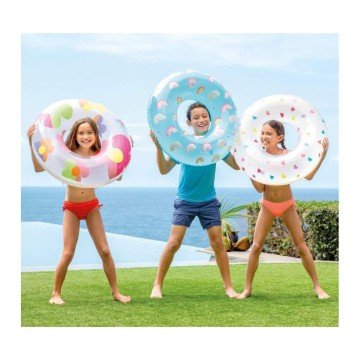 Фото1.Круг надувний Intex, Квіти, 81 см, від 8 років