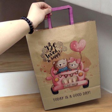 Фото1.Пакет паперовий з ручками, бурий 32х15х42 см Bourgeois (260664)