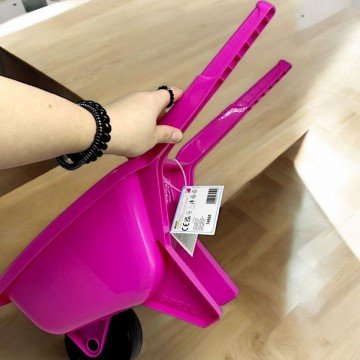 Фото1.Візок для піску дитячий, 54 см (рожевий)