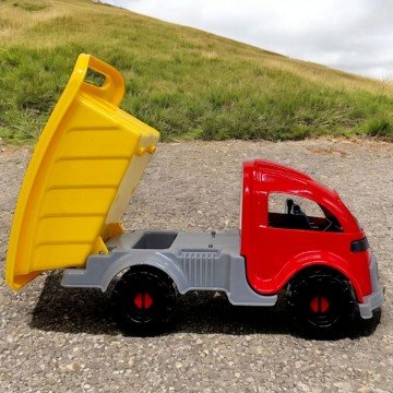 Фото1.Машинка пластикова Самоскид, 34 см (червоний)