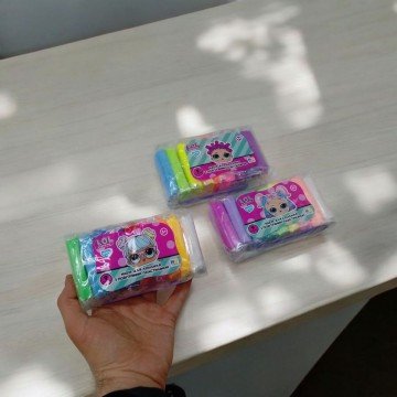 Фото1.Набір для ліплення з повітряним пластиліном Lovin L.O.L. Surprise! 9 кольорів, неон Окто (261369)