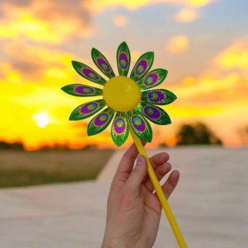 Фото1.Вітрячок Квітка, висота 38 см, 10 штук