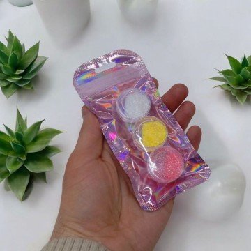 Фото1.Набір глітеру для декору (3 кольори в комплекті)