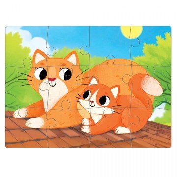 Фото1.Пазл «Завжди разом. Котики» 12 елементів