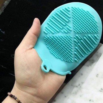 Фото1.Силіконова мочалка-рукавичка для купання, бірюзовий