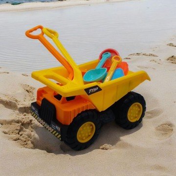 Фото1.Пісочний набір - Машинка самоскид 35 см, з аксесуарами