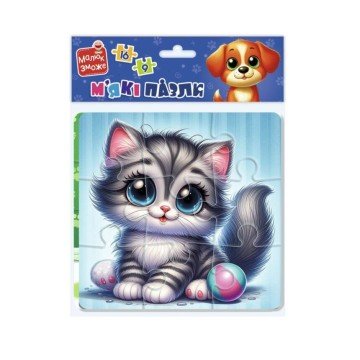 Фото1.М’які максі пазли “Котик та песик