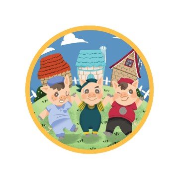 Фото1.Аудіоказка з проєктором «Троє поросят», арт. AF6339TP