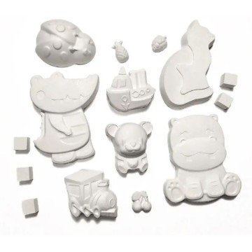 Фото1.Набір для творчості: Розвиваюча розмальовка з гіпсовими фігурками 