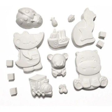 Фото1.Набір для творчості: Розвиваюча розмальовка з гіпсовими фігурками 