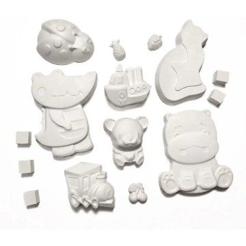 Фото1.Набір для творчості: Розвиваюча розмальовка з гіпсовими фігурками 