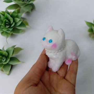 Фото1.Іграшка-антистрес “Котик” таба (білий)