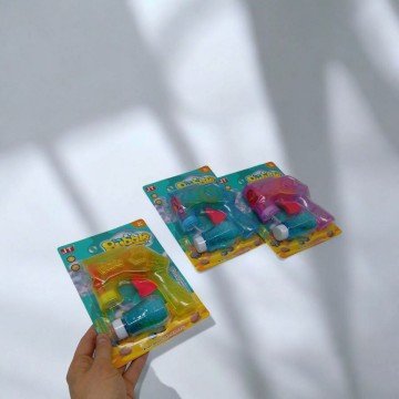 Фото1.Пістолет для пускання мильних бульбашок, з підсвічуванням (рожевий)