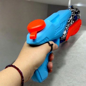 Фото1.Водна зброя (пістолет), 28 см, блакитний