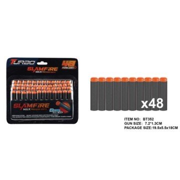 Фото1.Набір мʼяких набоїв, 48 штук, 7,2 х 1,3 см