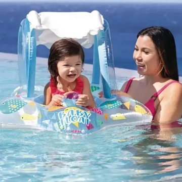 Фото1.Надувне коло з ніжками і дашком (81х79 см)