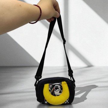 Фото1.Сумочка mini (текстильна) 18х123 см (без ручок) (жовта)