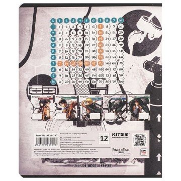 Фото1.Зошит 12 арк., кл., софт тач + УФ лак, AT