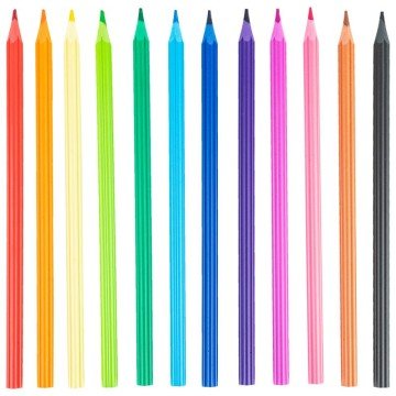 Фото1.Олівці кольорові пластикові, 12шт Kite Flower