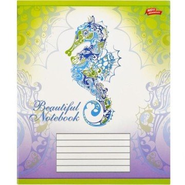 Фото1.Зошит кольоровий 12 аркушів, лінія (20 штук в упаковці)