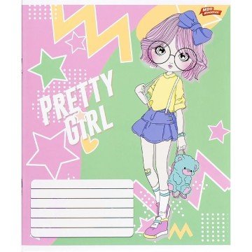 Фото1.Зошит кольоровий 12 аркушів, лінія (20 штук в упаковці)