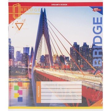 Фото1.Зошит кольоровий 12 аркушів, клітинка (20 штук в упаковці)