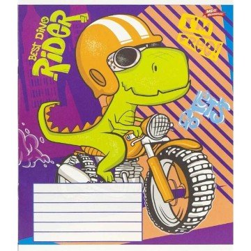 Фото1.Зошит кольоровий 12 аркушів, клітинка (20 штук в упаковці)