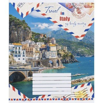 Фото1.Зошит кольоровий 36 аркушів, клітинка (16 штук в упаковці)