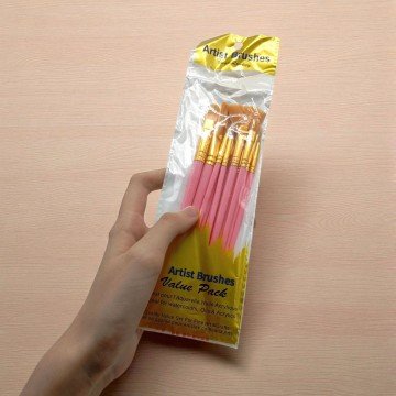 Фото2.Набір пензлів 12 штук, в пакеті, ВИДАЄТЬСЯ ТІЛЬКИ МІКС ВИДІВ