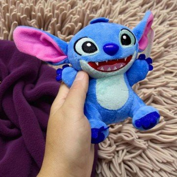 Фото1.Мʼяка іграшка Стіч з зубами 15 см, синій