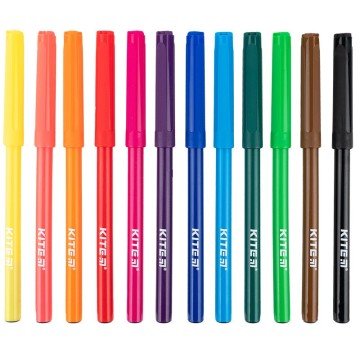 Фото1.Фломастери, набiр 12 шт. Kite Classic