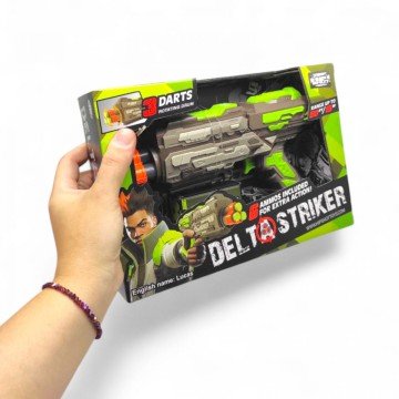 Фото1.Автомат  арт. FJ9006 (48шт/2) стріляє поролономими знарядами, 6 поролон. знарядів, короб. 26*18*6,5с