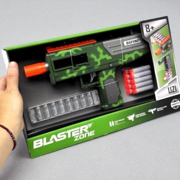 Фото1.Автомат UZI (стріляє поролоновими кулями) короб. 37,5*22,7*6,5см