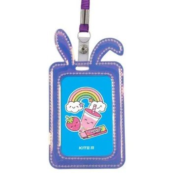 Фото1.Бейдж Bunny з голографічним ефектом, фіолетовий